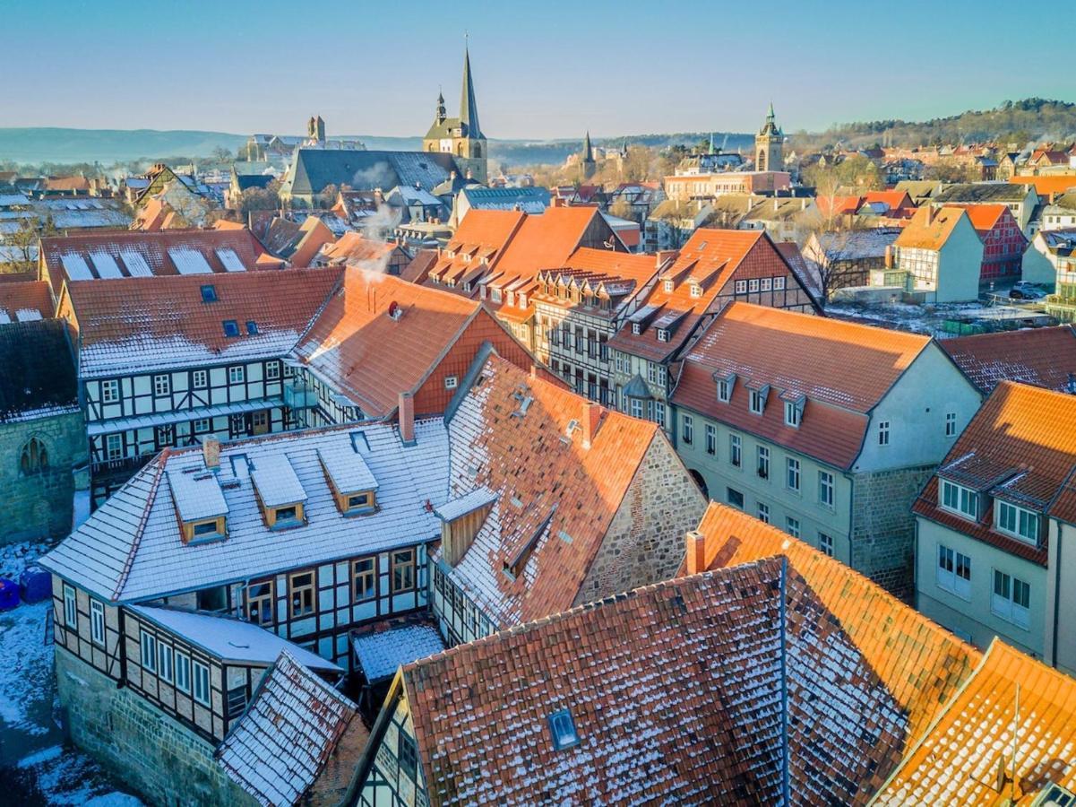Himmlischer Hof - Juwel Von 1477, Terrasse, Kamin, P, Oeko, Denkmal Quedlinburg Bagian luar foto