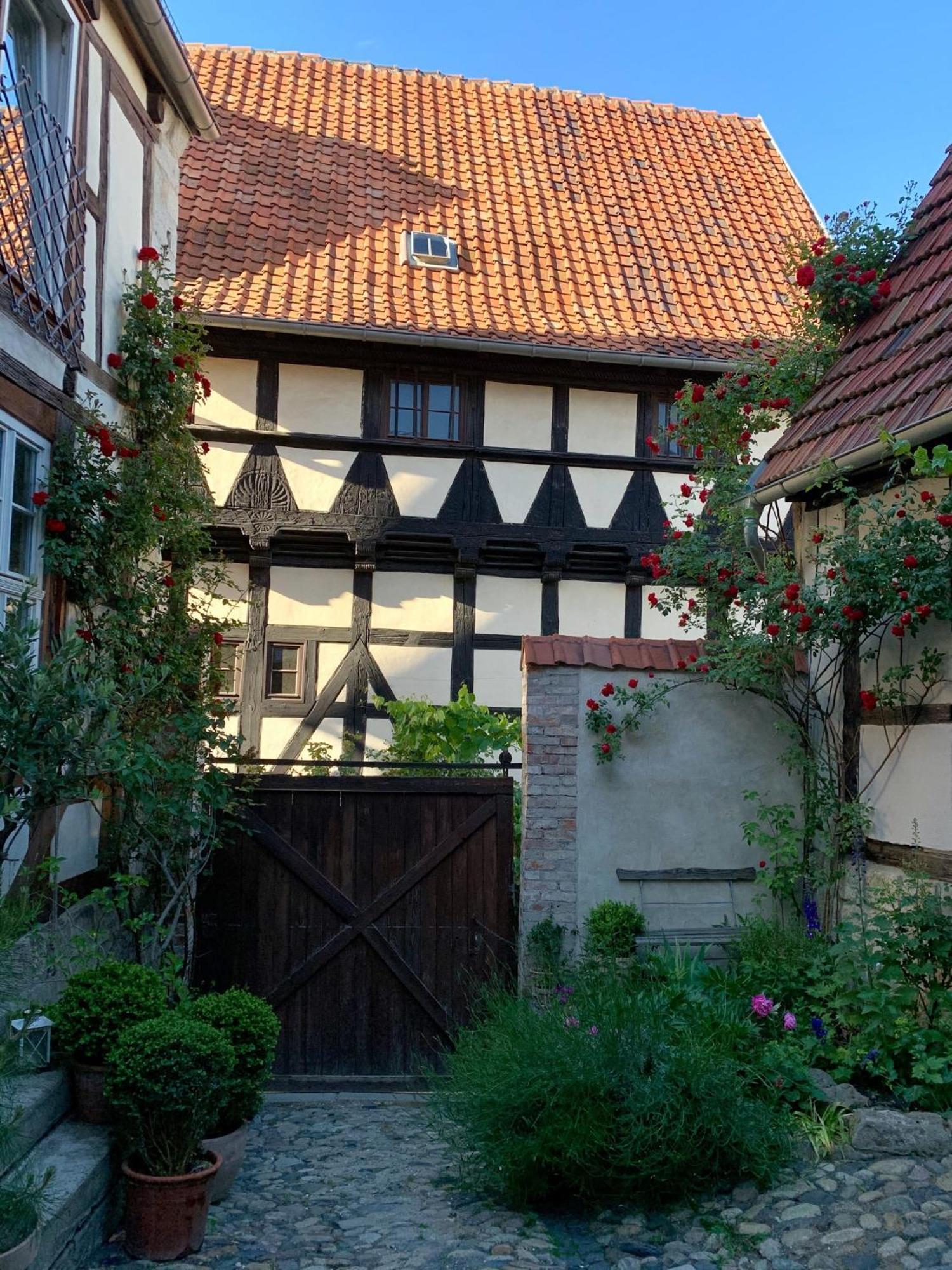 Himmlischer Hof - Juwel Von 1477, Terrasse, Kamin, P, Oeko, Denkmal Quedlinburg Bagian luar foto